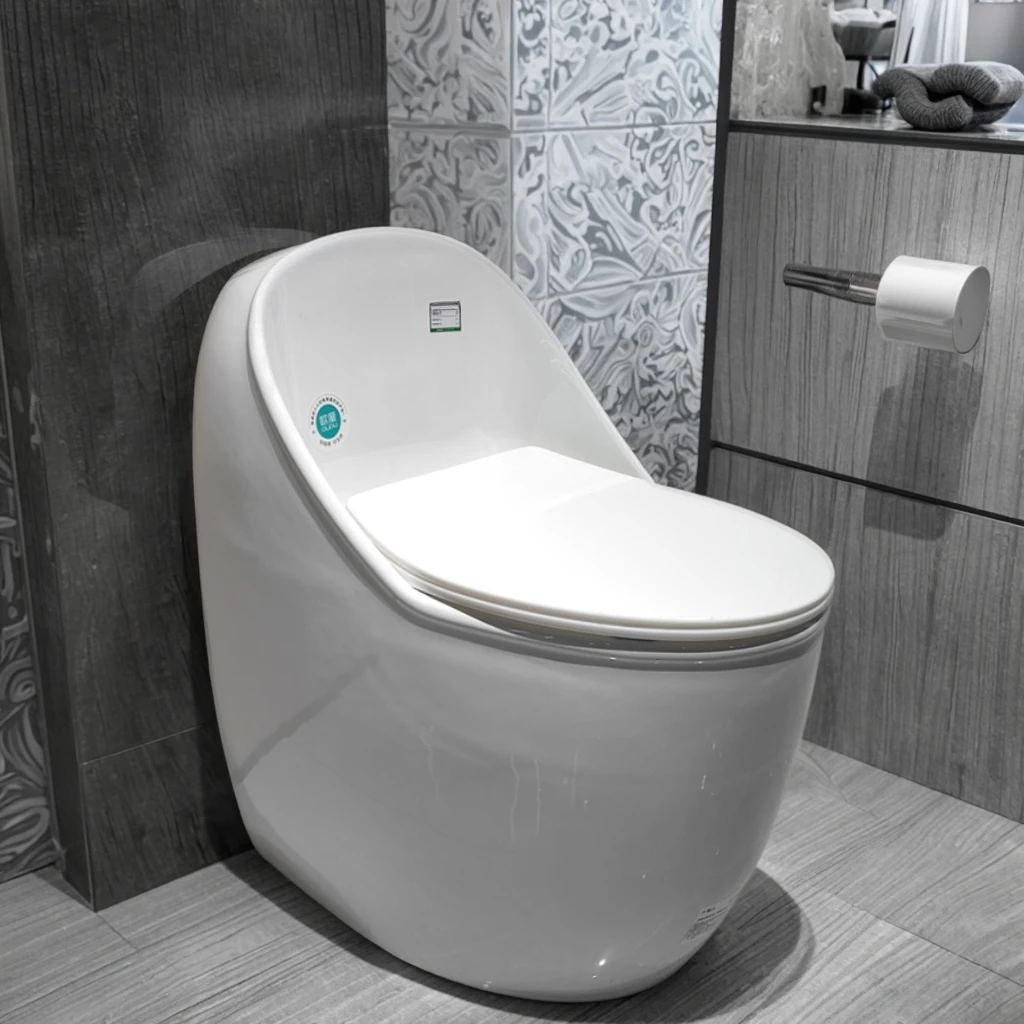 

Modern high-quality egg-shaped siphon jet flush integrated bathroom ceramic toilet