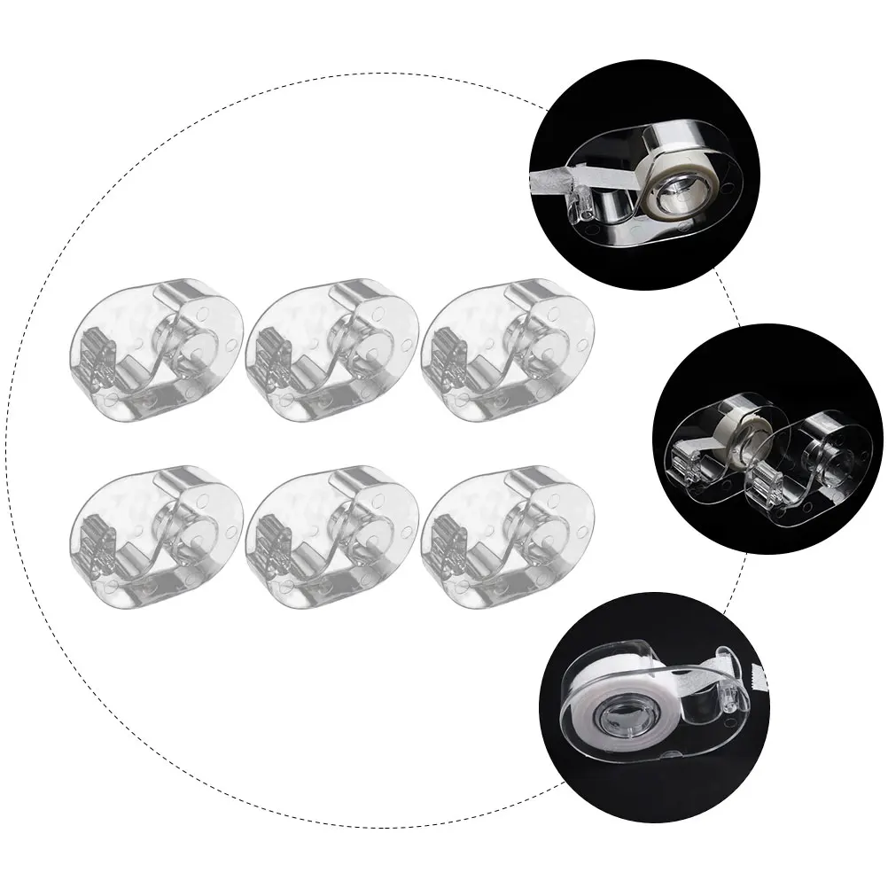 6 Pcs Eyelash Tape Transparent Acrylic Dispenser School H y Adhesive Professional Safe Lightweight Beauty Tool