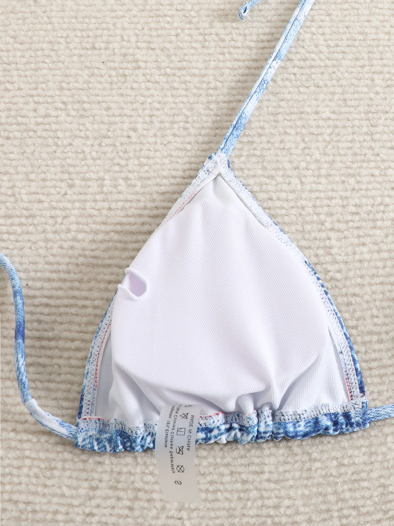 ชุดบิกินี่ทูพีซลายมัดย้อมเซ็กซี่แบบผูกคอ ชุดว่ายน้ำเอวสูงแบบผูกเชือก ชุดว่ายน้ำ ชุดบิกินี่ ชุดแทนกินี่ ชุดชายหาด