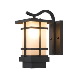 New Chinese Style Outdoor Wall Lamp Villa Outdoor Waterproof Lamps Aluminum Retro Balcony Simple Roof Terrace Wall Lamp