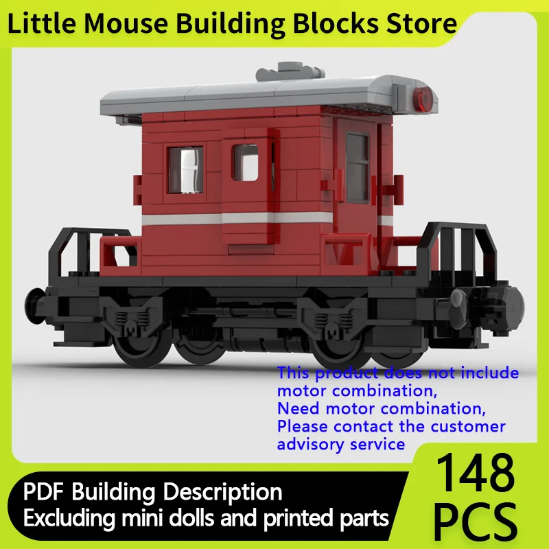 

City Car Model MOC Building Bricks Railway Train Red Carriage Modular Technology Children Holiday Gifts Assemble Toys Suit