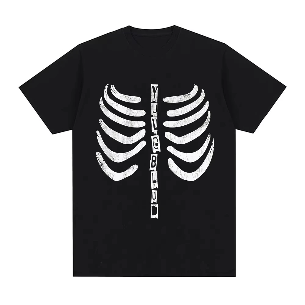 Yungblud Skeleton T Shirt Men Women Clothing Fashion Punk Rock Short Sleeve T-shirts Summer Casual Male Cotton Oversized T-shirt