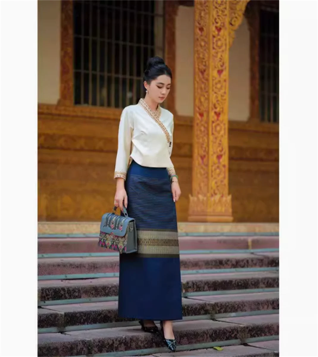 

Spring and summer new set temperament women's clothing ethnic clothing retro set