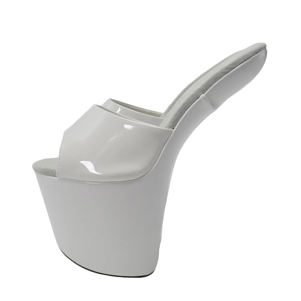 

Новые роскошные брендовые женские тапочки без корня, пикантные тапочки для ночного клуба, туфли на шпильке с дизайном «рыбий клюв», высокие каблуки на платформе 10 см