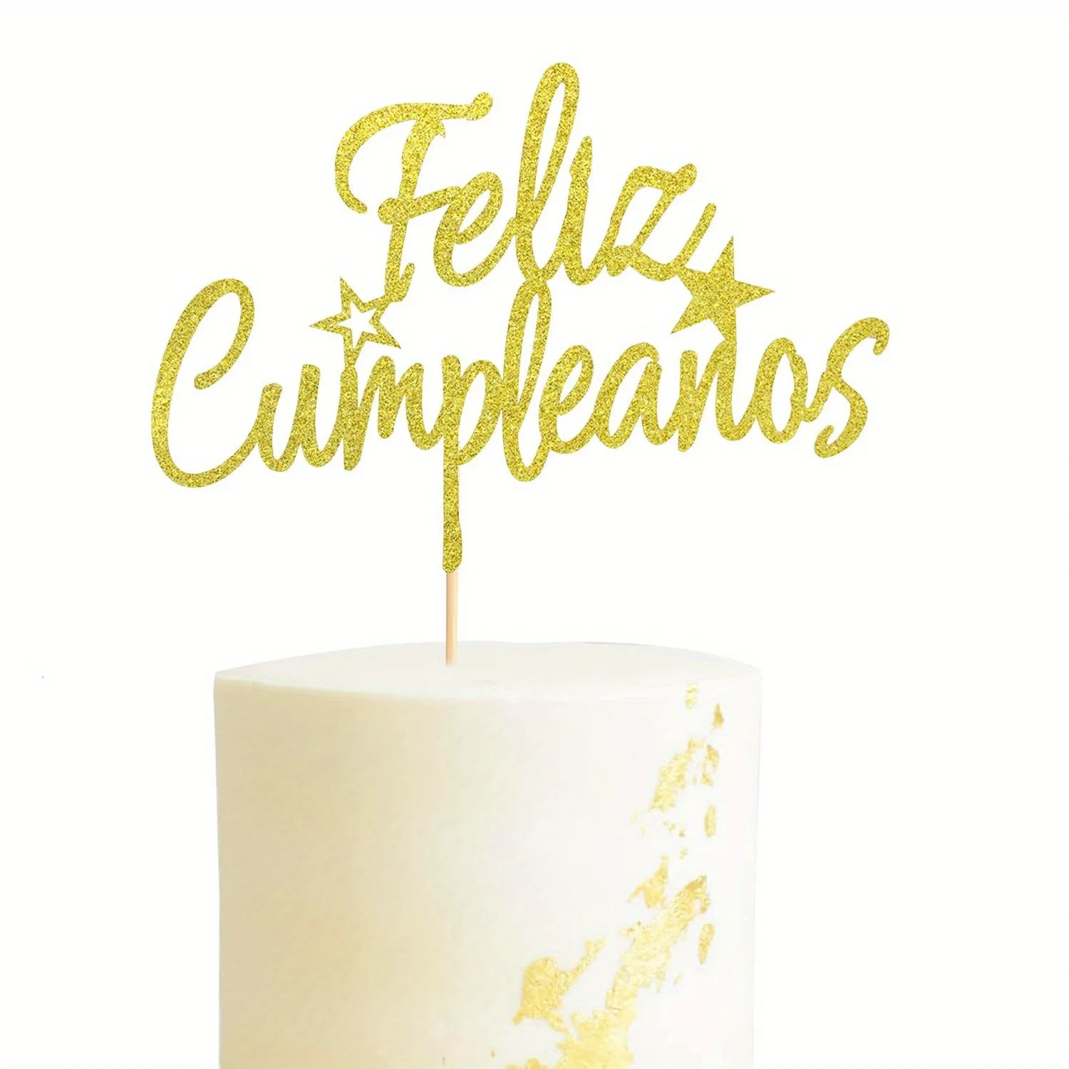 1 Stück Feliz Cumpleaños Tortenaufsatz - Spanische Feliz Cumpleaños Tortendekoration, Fiesta-Themen-Party-Dekorationszubehör – Detail 4