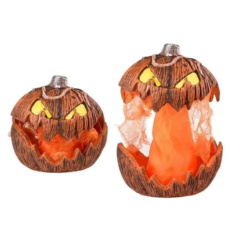 

AT43-Halloween LED Devil Pumpkin Lantern Flashing Ghost Lighting Halloween Party Decorations Festival Lamp