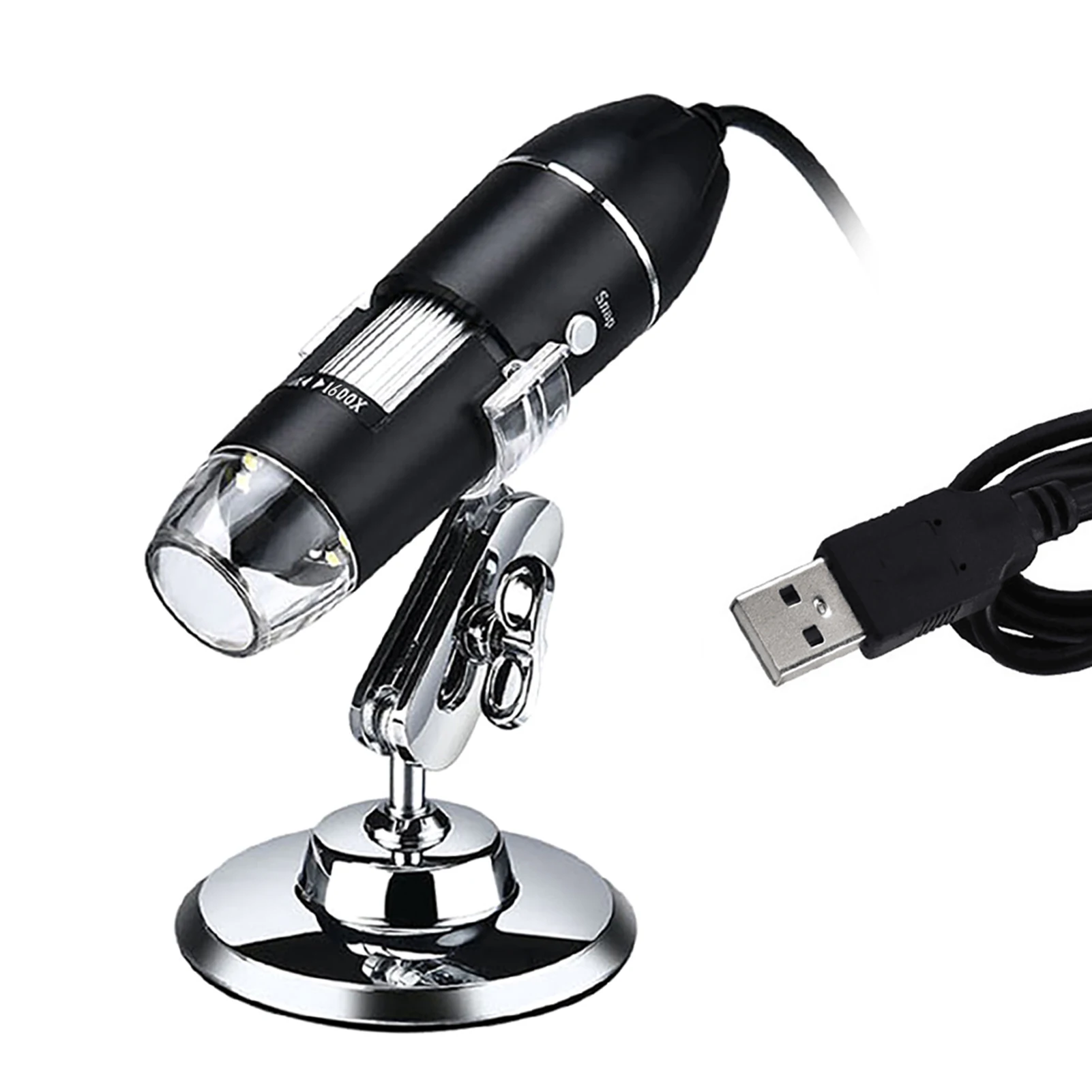 For Android Windows/XP Vista Linux Mac USB Digital Microscope 1080P 1600X Magnification Camera Portable Electronic Magnifier