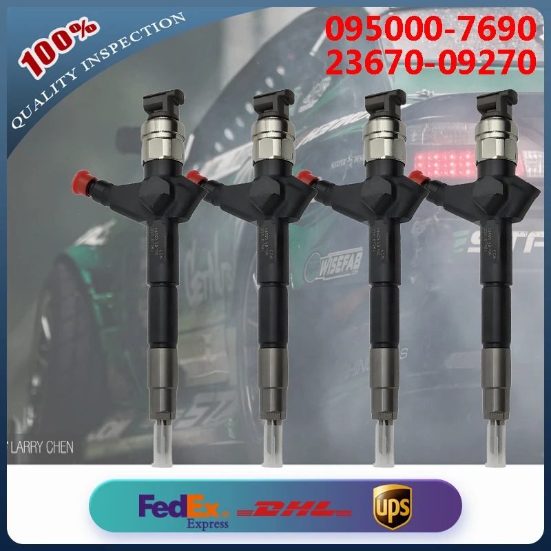 

4PCS 23670-09270 23670-0R050 095000-7690 Common Rail Injector for Toyota Engine 1AD-FTV 2AD-FTV Avensis Corolla RAV 4