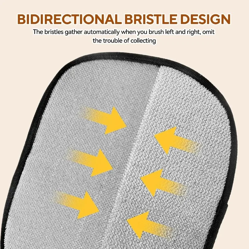 أداة إزالة شعر الحيوانات الأليفة، قفازات إزالة ثابتة قابلة لإعادة الاستخدام، قفازات تهذيب على الوجهين للحيوانات الأليفة، تزيل شعر فرو الحيوانات الأليفة للسجاد