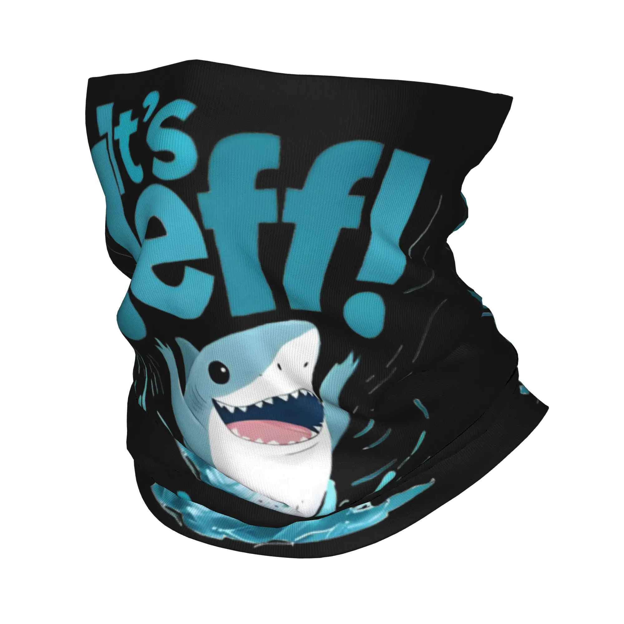 It's Jeff The Shark Bandana Neck Gaiter Printed  Wrap Scarf Multi-use Balaclava Riding for Men Women Adult All Season