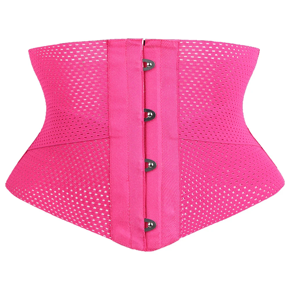 Women 2-Layer Elastic Mesh Breathable Underbust Corset Shaping Waist Trainer Slimming Shaper Belt