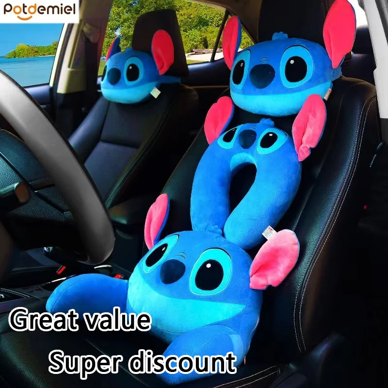 

Стежка, подголовник автомобиля, подушка для шеи, милое мультяшное животное, мягкая плюшевая кукла, подушка для салона автомобиля, аксессуары, плюшевая игрушка в подарок
