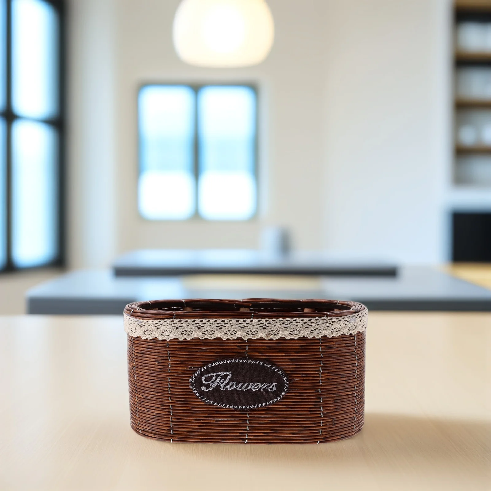 

Decorative Woven Basket For Indoor Plants Plant Pots Storage Basket Desktop Flowerpot Multi-Purpose Planter Woven Design