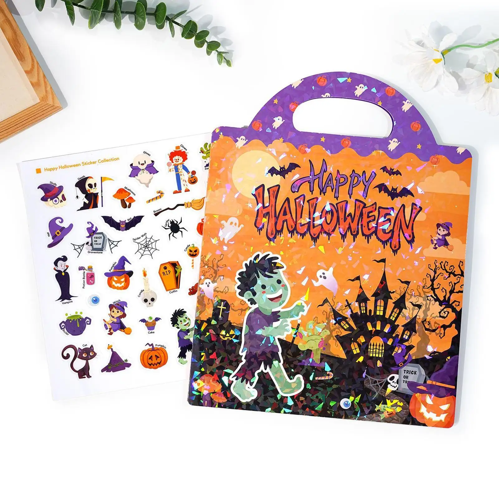 Sticker Books Kids Spooky Halloween Stickers For Kids Toys Crafts Activities For Aged 3-6 Baby Girls Classroom Airplane Trip