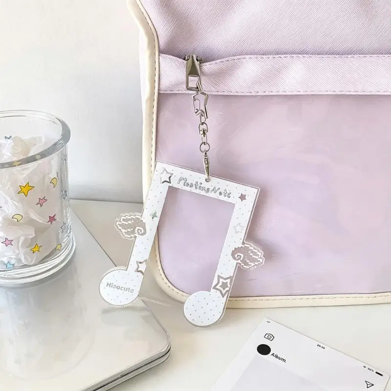 Acrylic Photocard Holder Credit Card Sleeve Pendant Keychain Badge Holder