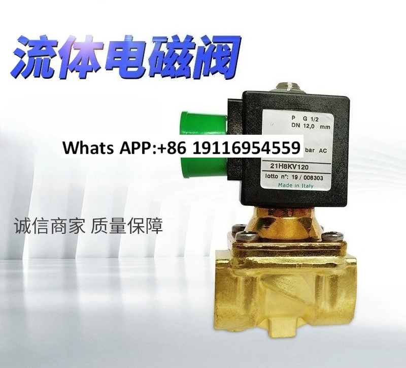 Manufacturer supplies 21H8KV120 brass solenoid valve, two-way pilot control industrial connection control