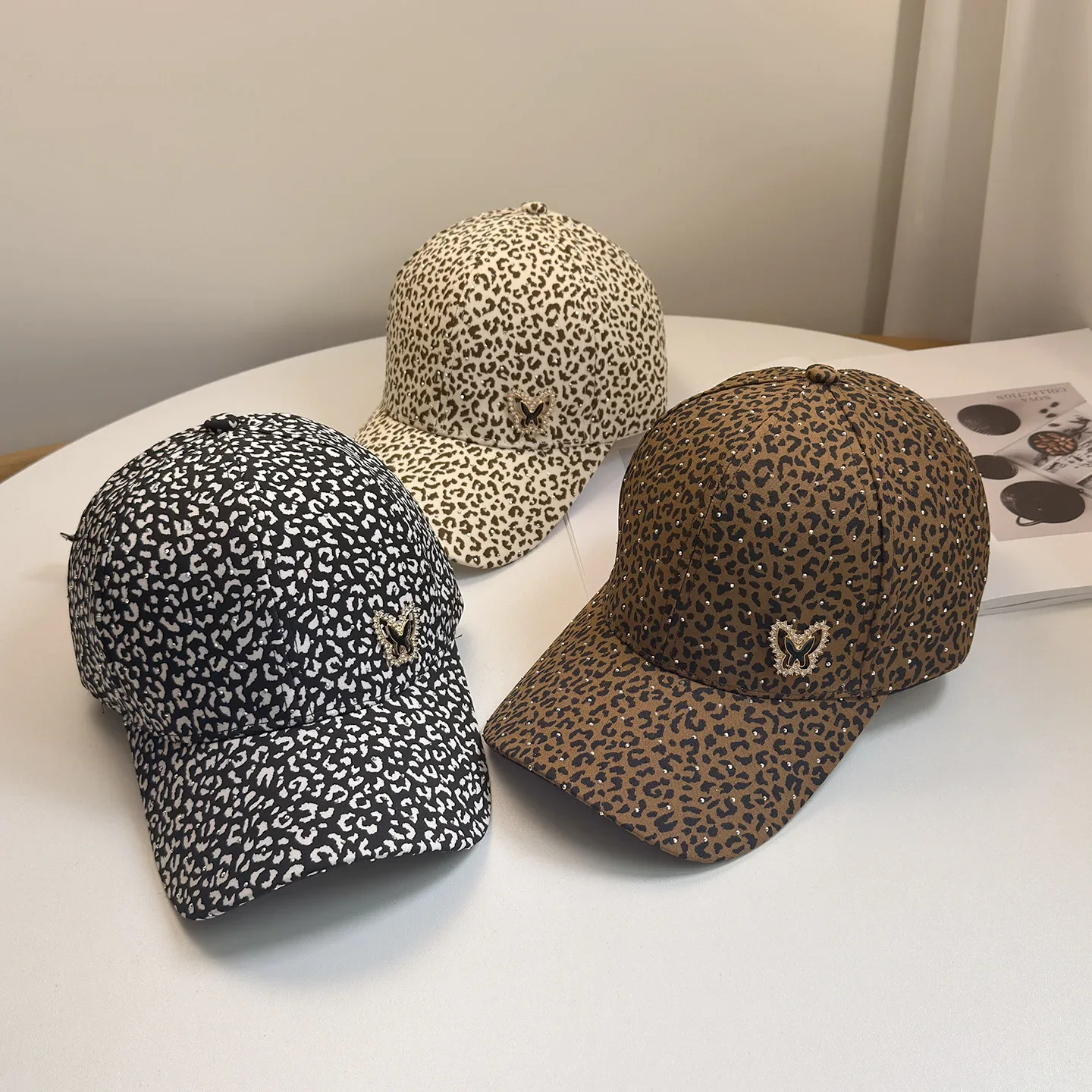 

Women's Personality Street Cool Handsome Spice Girls Wind Sunshade Cap Trend Duck Tongue Cap Leopard Print Baseball Cap