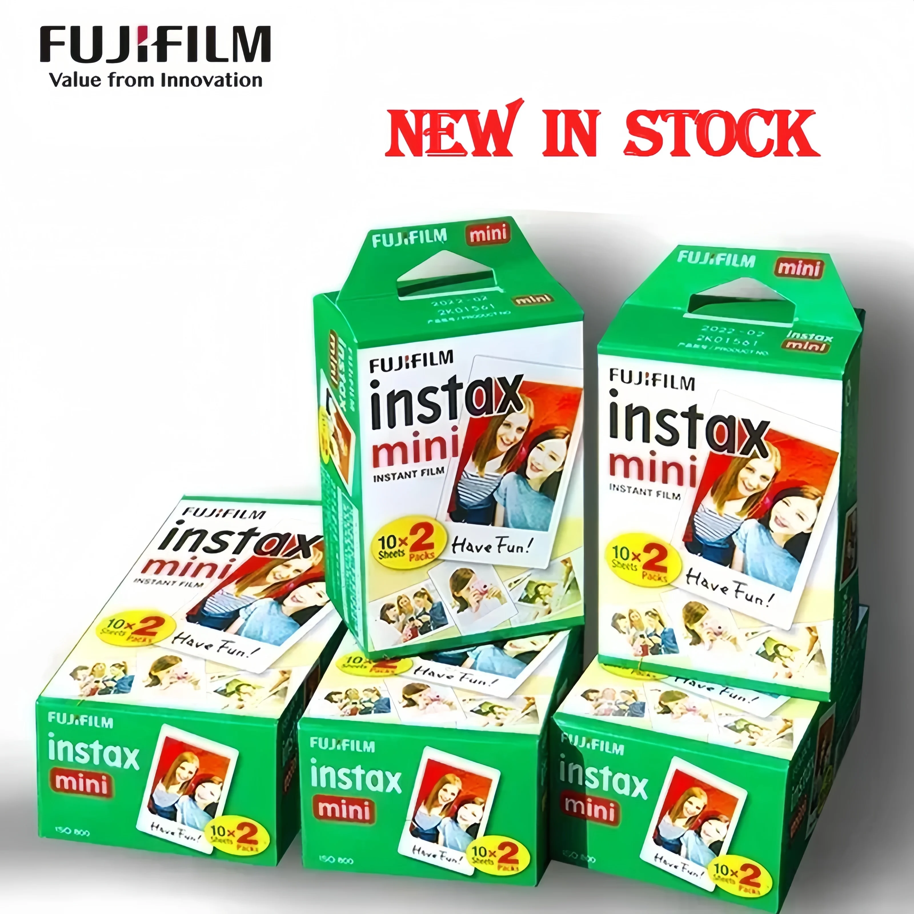 Fujifilm-Papel de película para cámara instantánea Fuji Instax Mini, 12, 11, 9, 40, 70, 90, Link, Liplay, EVO