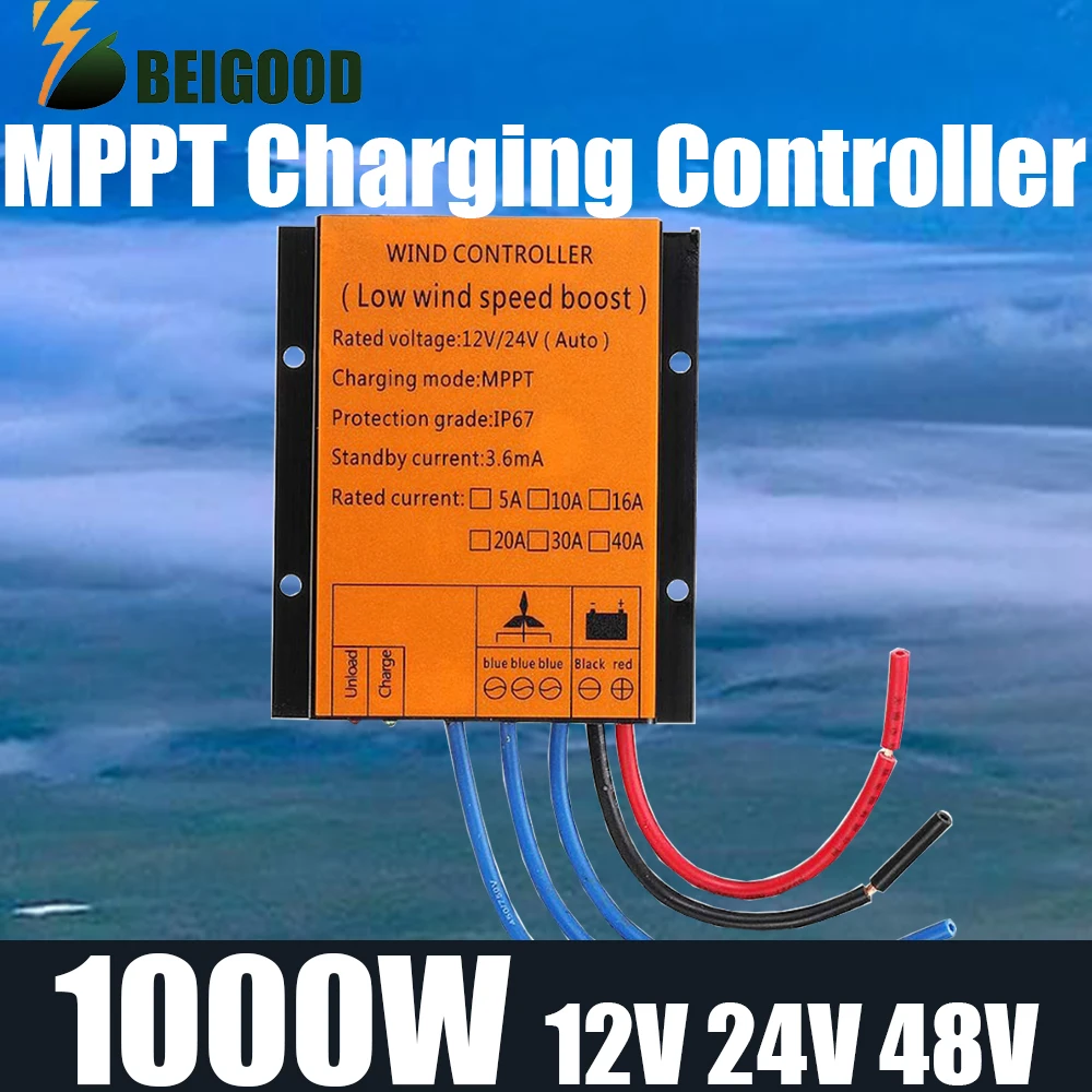 New arrival LED Display MPPT 12V 24V 48V 600W 800W 1000W Wind Solar Hybrid Boost booster Controller For Wind Generator Homeuse