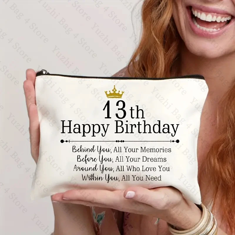 Birthday Gifts for Women Travel Zipper Makeup Bags Happy Birthday Gifts for Daughter Niece Friend Sister Birthday Gifts for Her