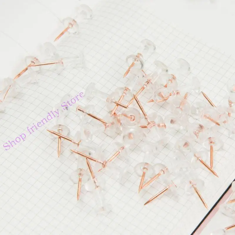 594a 100pcs Pins transparentes oro