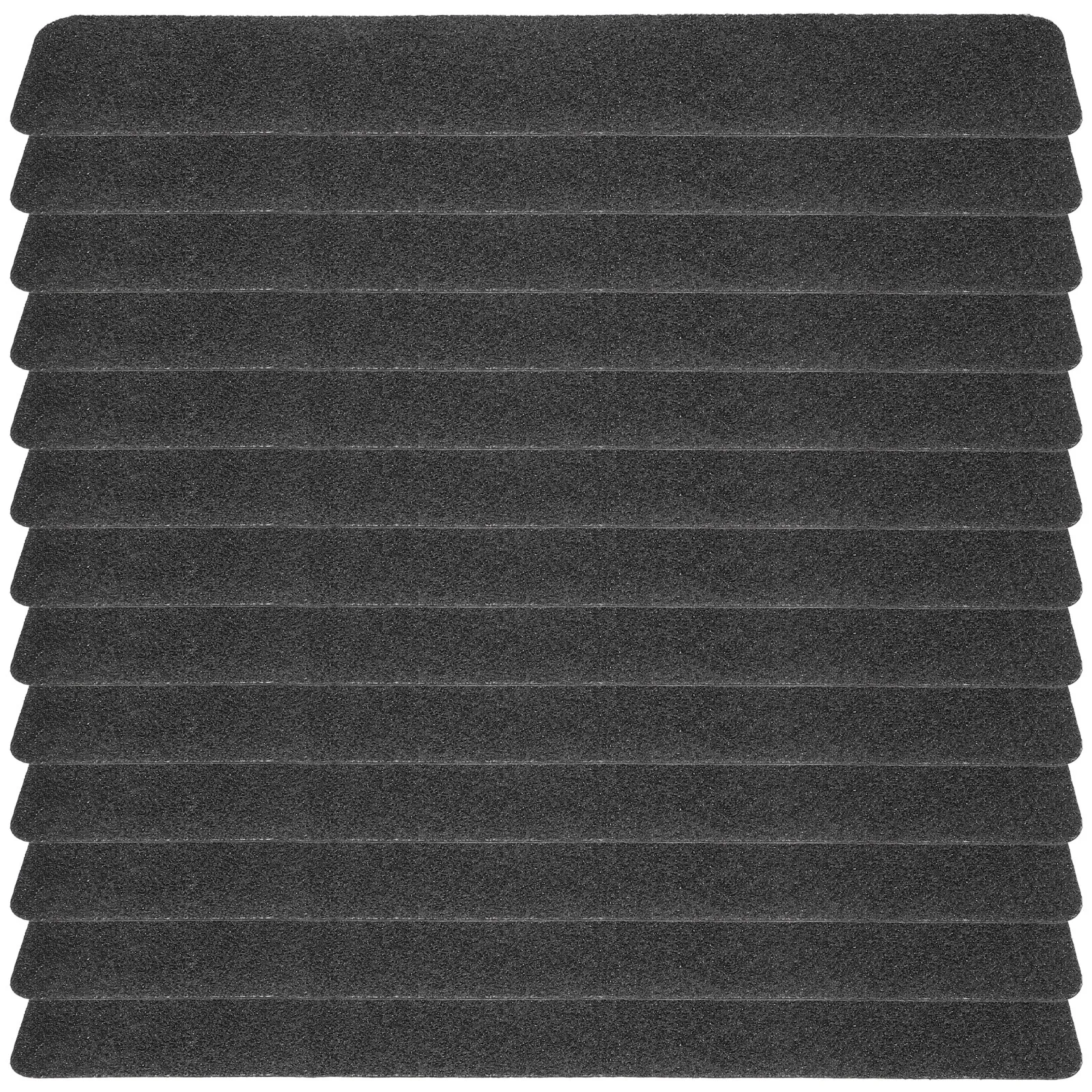 20Pcs Waterproof Outdoor Anti Skid Tape Black Matte Pet Non Skid Strip 11.8x2inch for Stairs Decks Marine Safety Floor Traction