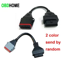 OBD Adapter 12 PIN Connector for Cummins Truck Scanner Test Cable for Inline6 Komatsu 12pin To OBD2 16pin Convert Wire Harness