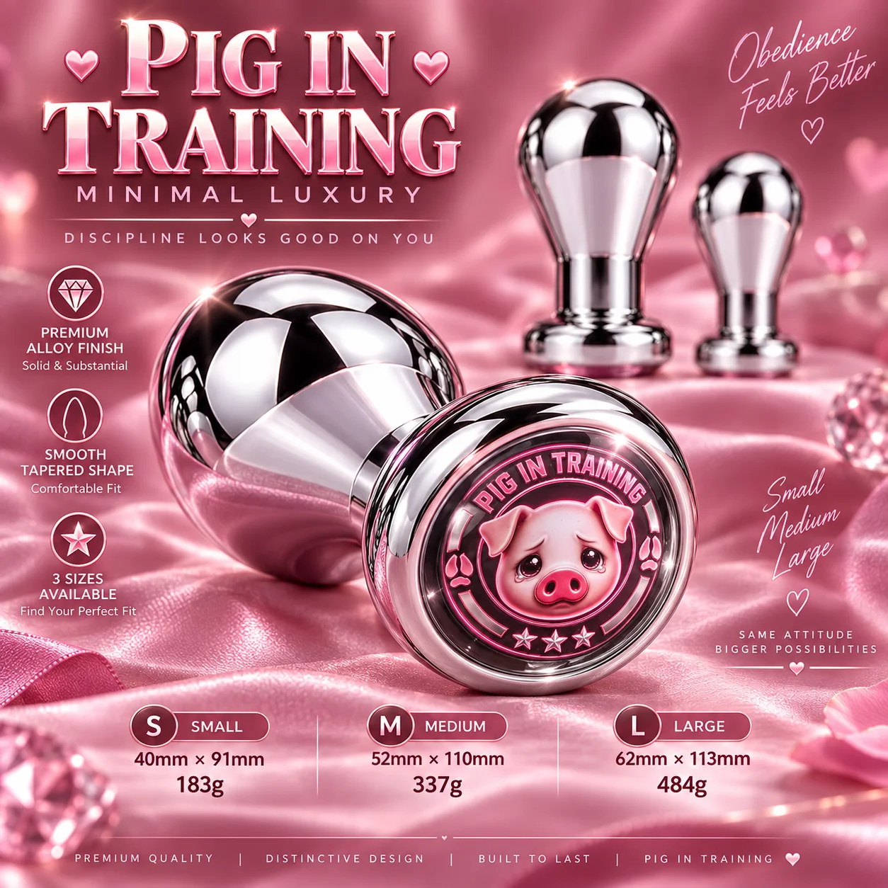 Pig in Training Sissy Femboy Gay Locked Metal Anal Plug Men Butt Plug Butt Toy Dildo Masturbator Anal Sex Toy Adult Product - view 3