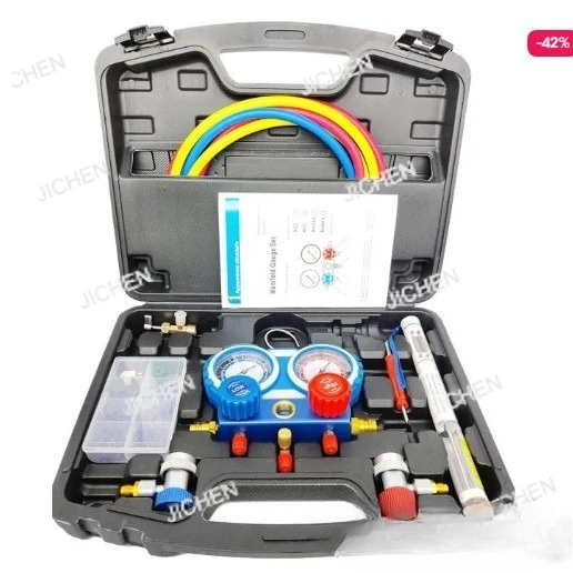 

JC R134a Фторированный измеритель хладагента Манометр хладагента для кондиционирования воздуха Манометр хладагента для автомобильного домашнего использования