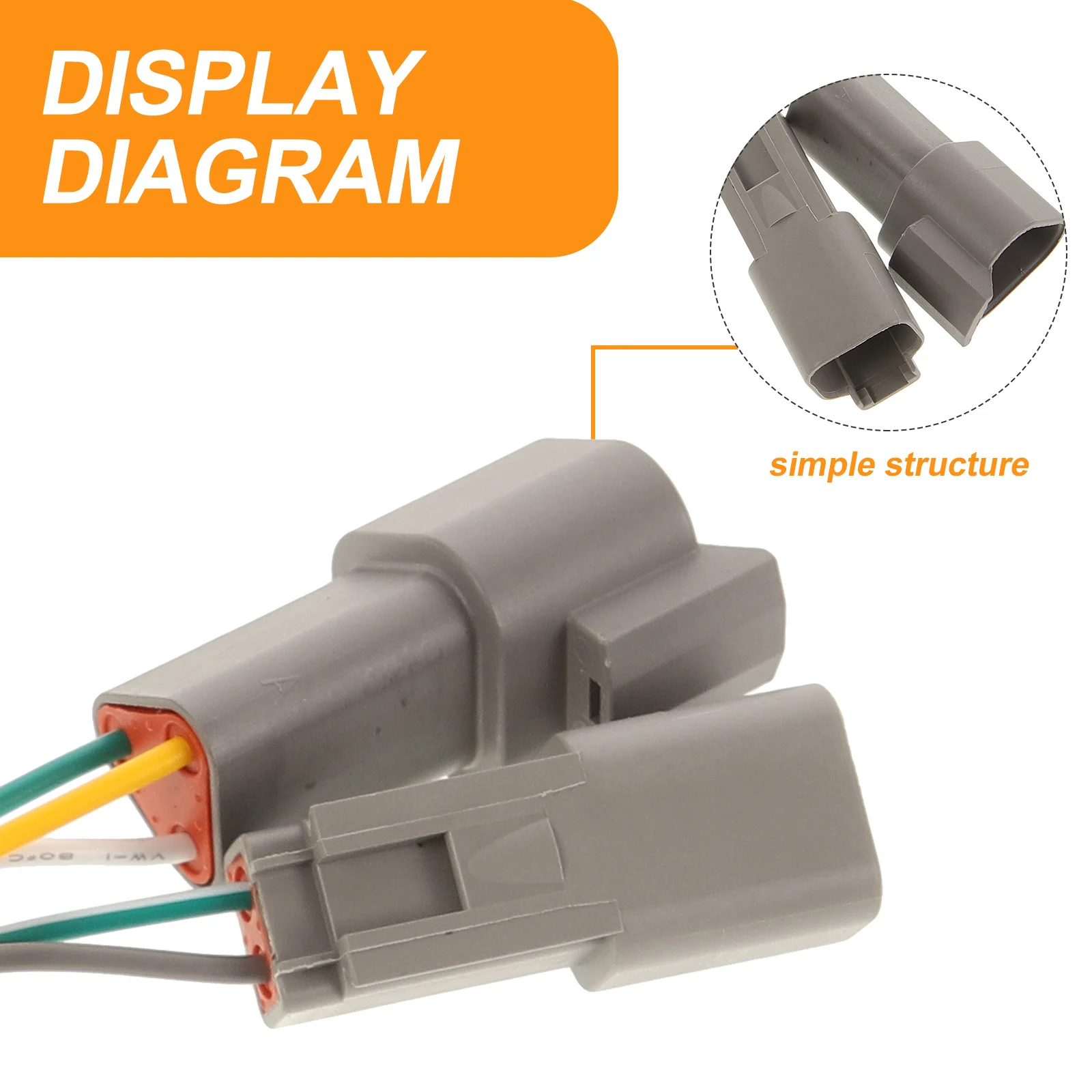 Golf Cart Voltage Divider Adapter Cable Plastic Copper Replacement Cord Converter Cable for Stable Power Supply Accessory