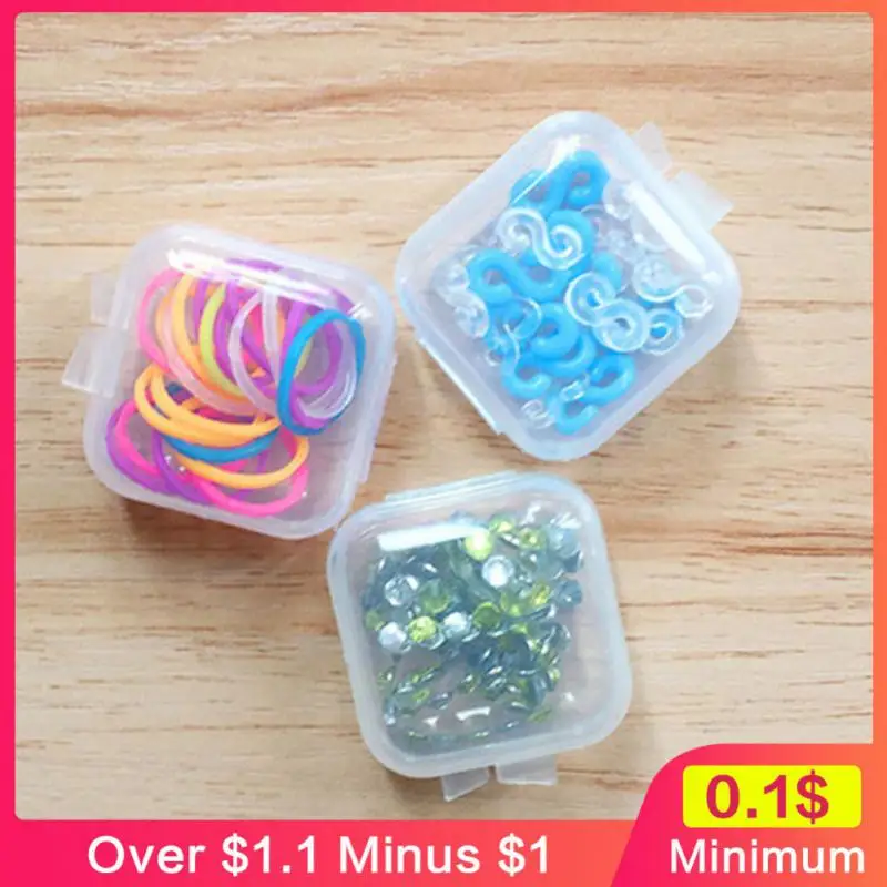 Mini Storage Box Small Items Rectangular Square Storage Boxes Earrings Organizer Earrings Rings Plastic Box Organization Storage