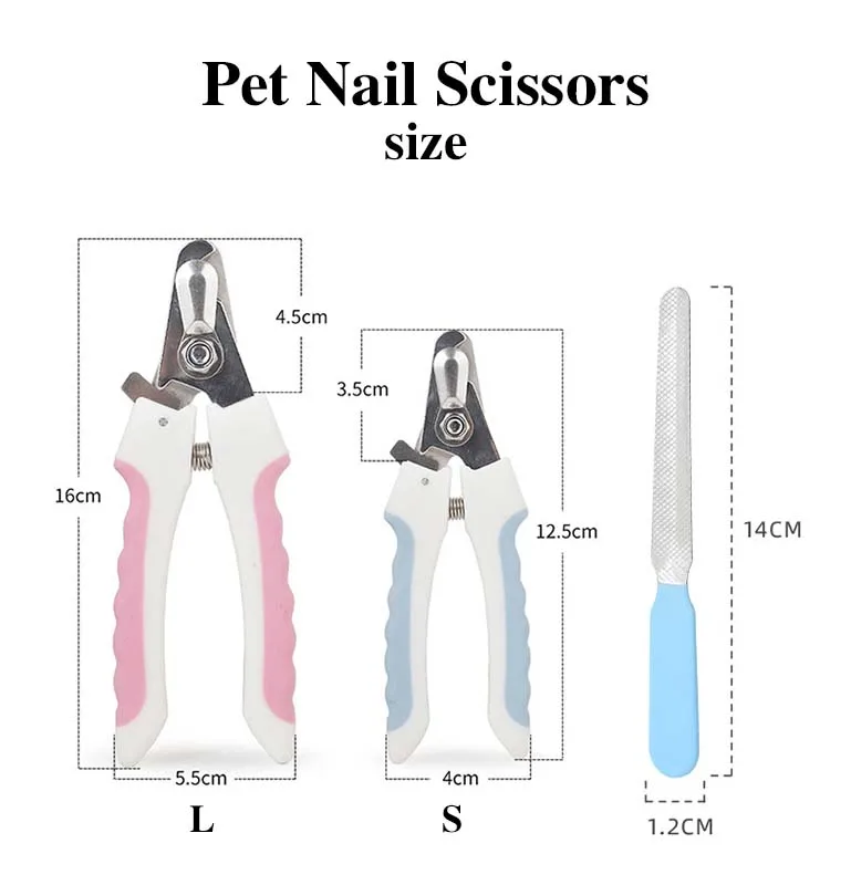 Pet Nail Clipper With File Anti‑splashing Alloy Blade Dog Nail Trimmer For Small Dogs Pet Grooming Supplies