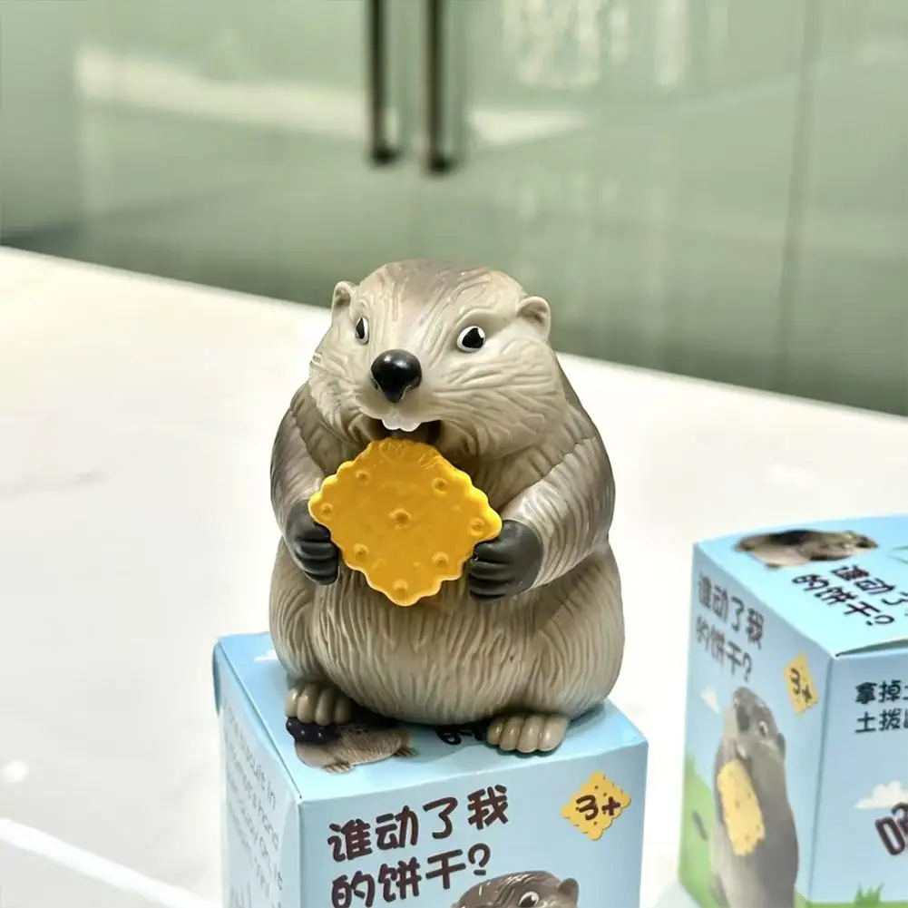 Screaming Groundhog Sounding Toy Interactive Biscuit-Snatch Groundhog Toy Stress Relief Toy Funny Scream Sensor for Party Toy