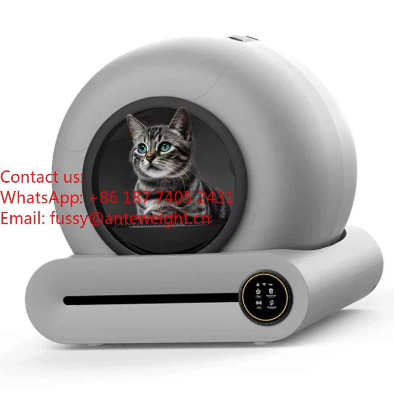 

2026 New Enclosed Automatic Smart Cat Toilet Litter Box with APP Control Self Cleaning Litter Box for Multi Cats