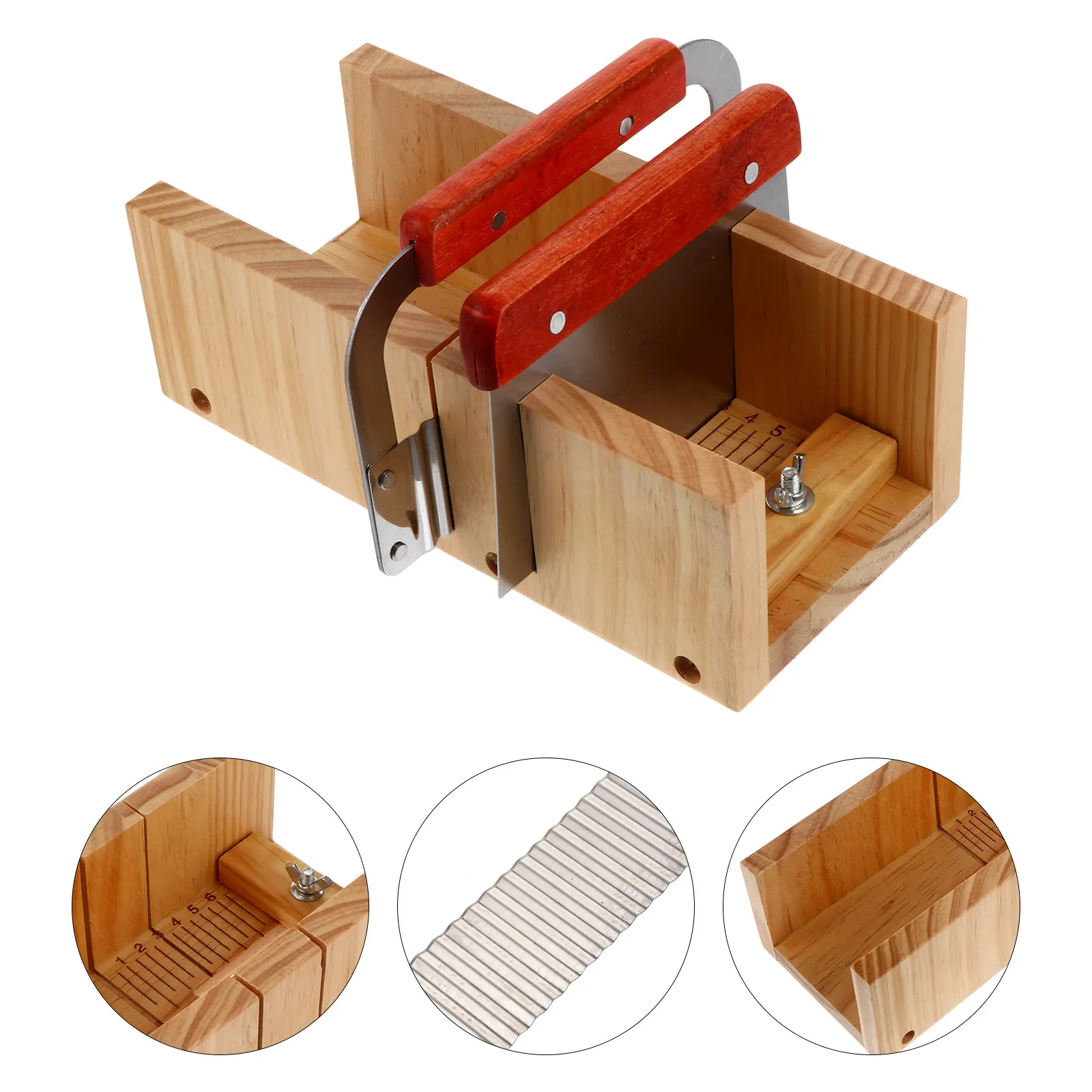 Wooden Soap Making Equipment For Soap Makers Mold Kit Double Slot Slicer Wave Straight Cutters Tools Handmade Cutting