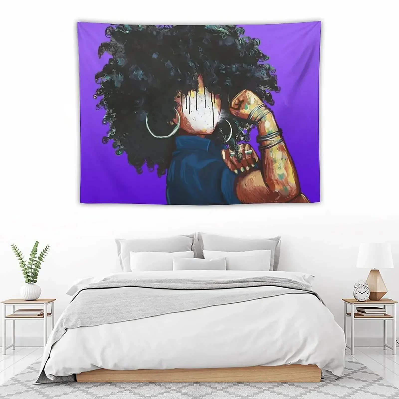 Naturally the Riveter PURPLE Tapestry Room Decoration Korean Style Decoration Bedroom Decoration Wall Kawaii Room Decor Tapestry