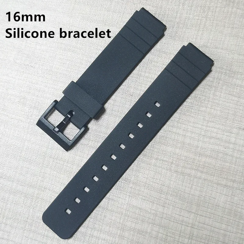 16mm watch strap high-quality silicone bracelet for Casio g-shock MQ-24 MQ-58 MQ-59 MQ-76 MQ-98 MQ-104 pin buckle watchband