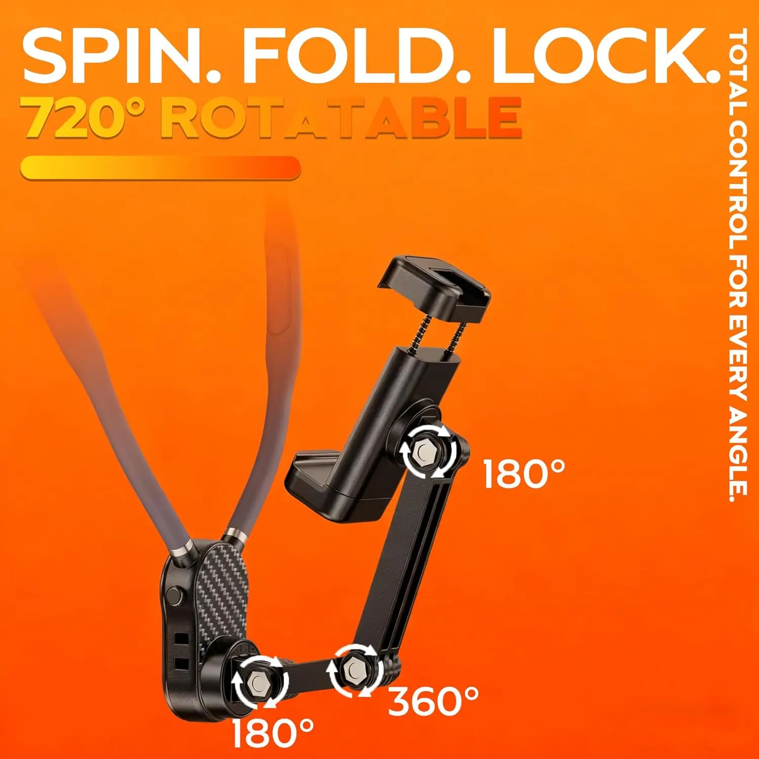 Magnetic Neck Phone Holder, POV/Vlog Recording Selfie Hand Free Neck Mount, Cooking/Riding Video Fliming, Anti-Shake Chest Strap