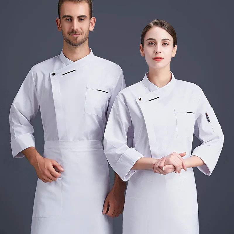 

Short Sleeve Kitchen Restaurant Cook Chef Jaket Shirt Quality Chef Waiter Uniform Breathable Barber Sushi Costumes Chef Coat