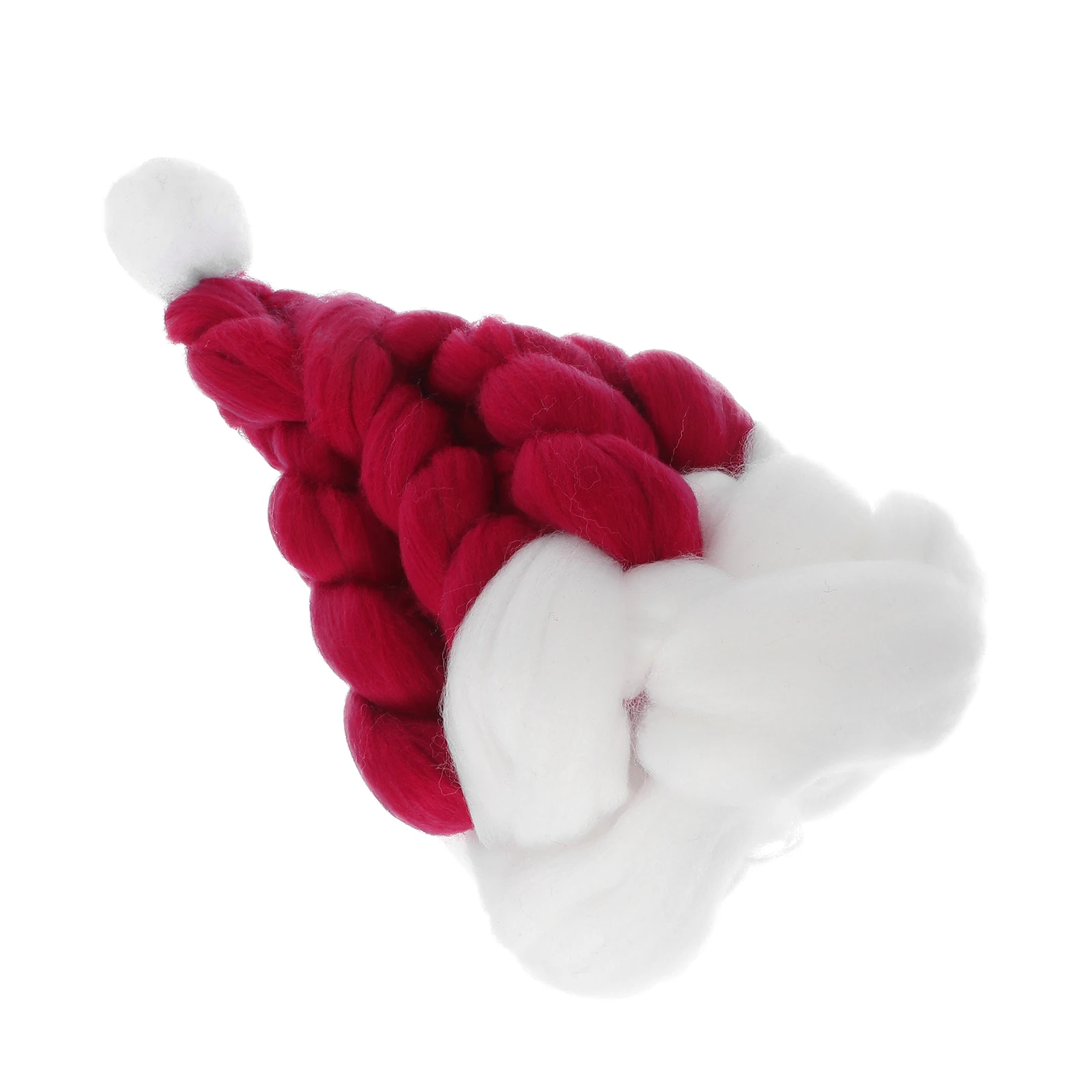 

Christmas Bottle Cap Festive Decoration Tree Pendant Santa Hat Woolen Yarn Ornament Xmas