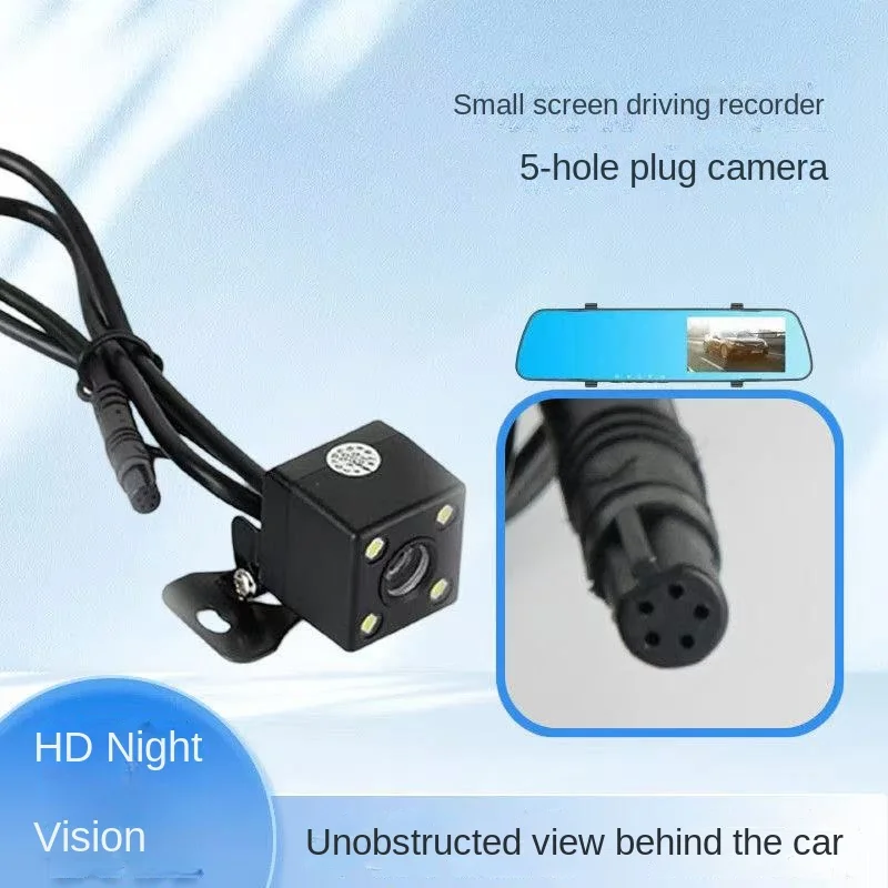 5 Pin HD Color Image Video Camera Wide Angle Reverse Video Camera Night Vision Video Rear View Camera with Extension Cable