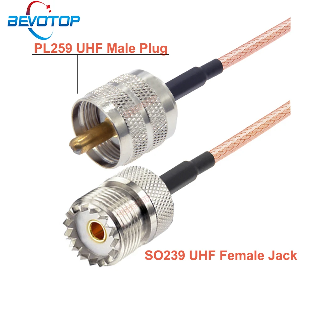 SO239 UHF Female to UHF Male Low Loss RG316 Cable Coaxial UHF Jumper for HAM&CB Radio,Antenna Analyzer,Dummy Load,SWR Meter