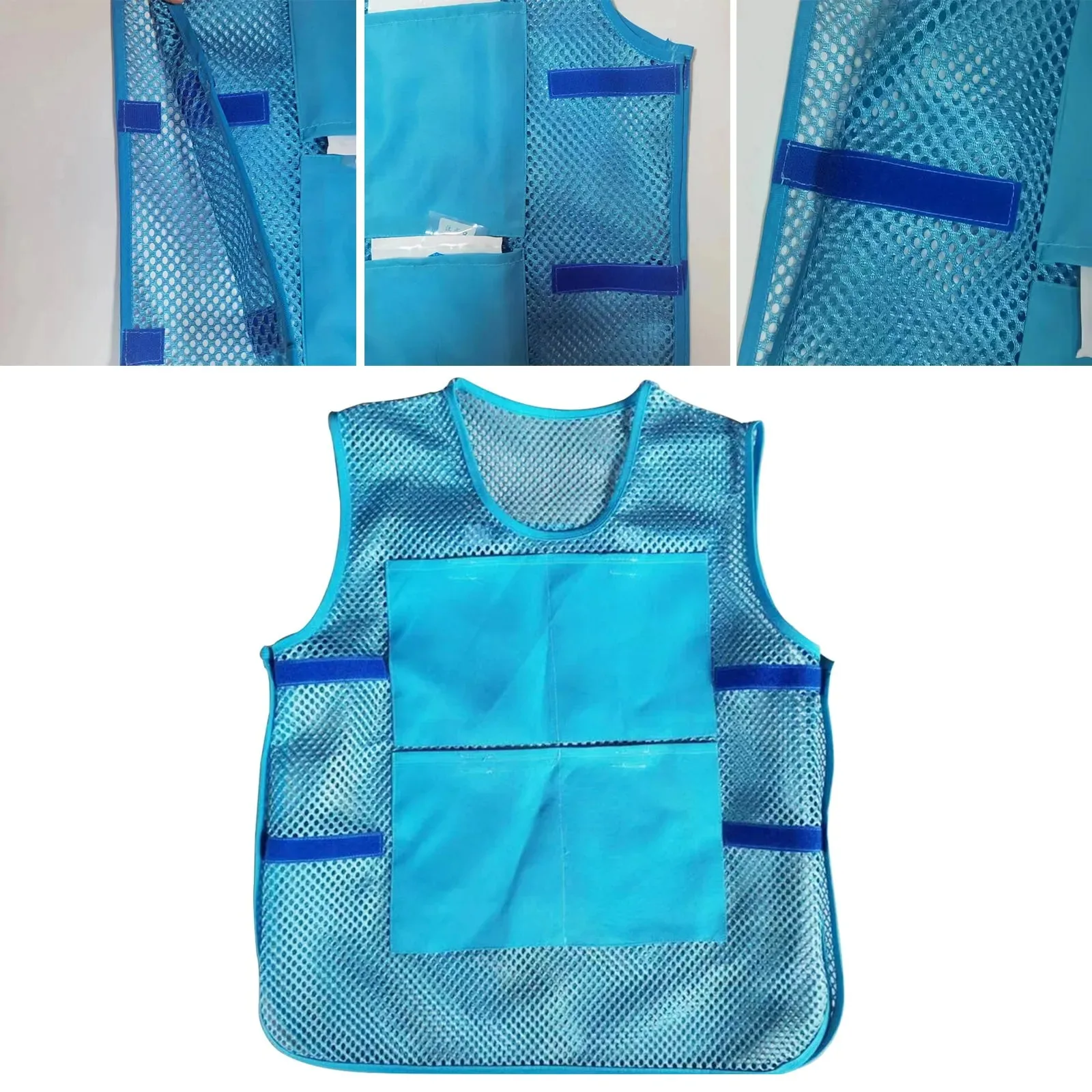 

Пакет охлаждающего летнего жилета Ice Cube Ice Pack с 8-мя пакетами льда, защитный жилет с тепловым ударом, одежда, куртка