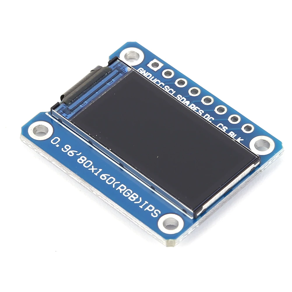 0.96 Inch LCD Screen Display Module 65K TFT Colorful Display Module SPI Interface 3.3V 8 Pin 80*160 Pixels Electronic Components