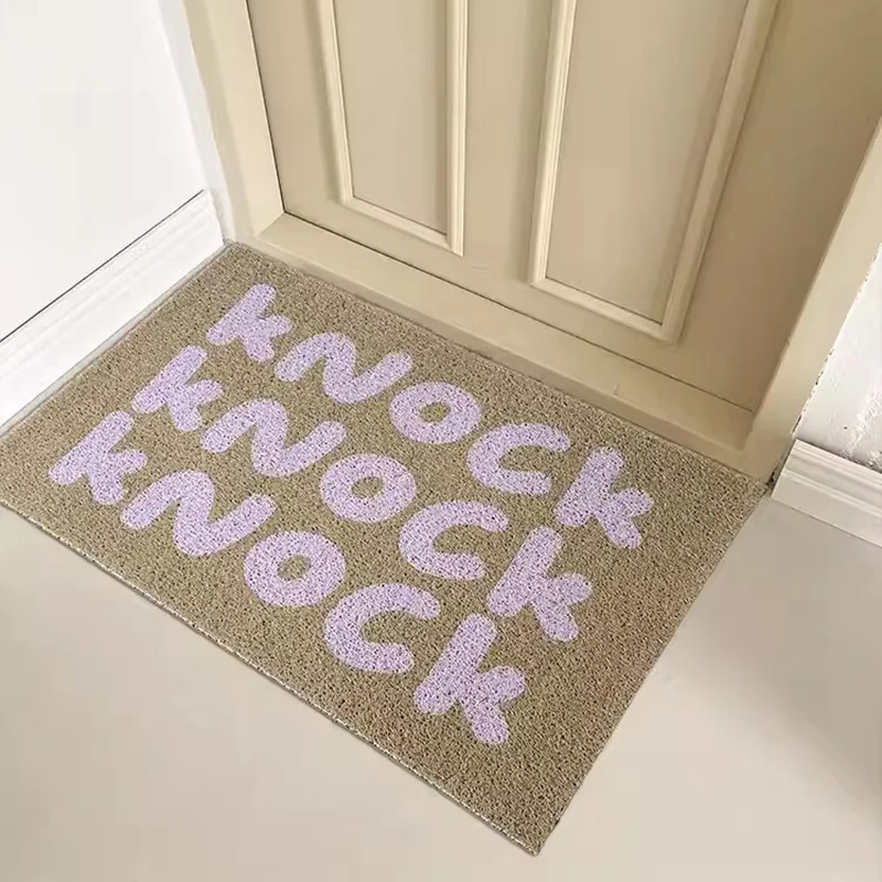 PVC Letters Doormat Cuttable Welcome Entrance Rug Hallway Mat Carpet Area Anti Dust Floor Tidy Clean Pad Aesthetic Home Decor