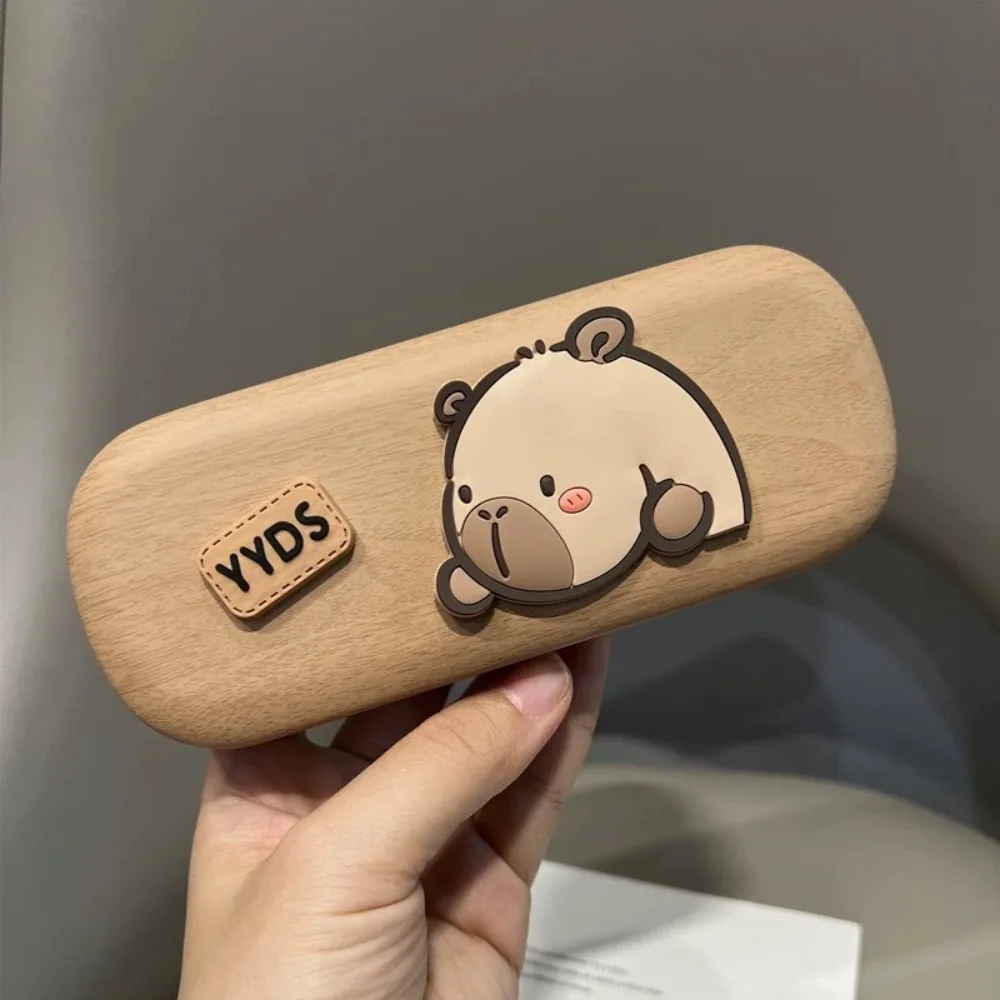 

Creative Capybara Print Eyeglass Case Anti-Pressure Portable Glasses Case Faux Leather Faux Leather Hard Shell Eyewear Protector