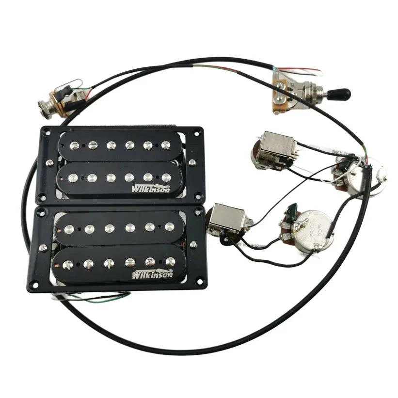 Double coil pickup Wilkinson Ainico5 Humbucker Electric Guitar Pickups 4C with Push-pull switch Wiring Harness Guitar Pickup