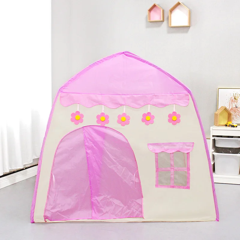 国境を越えた子供用テントゲームハウス、プリンセスキャッスル、屋内外兼用ビーチテント、花柄ハウスおもちゃ（男の子と女の子向け）