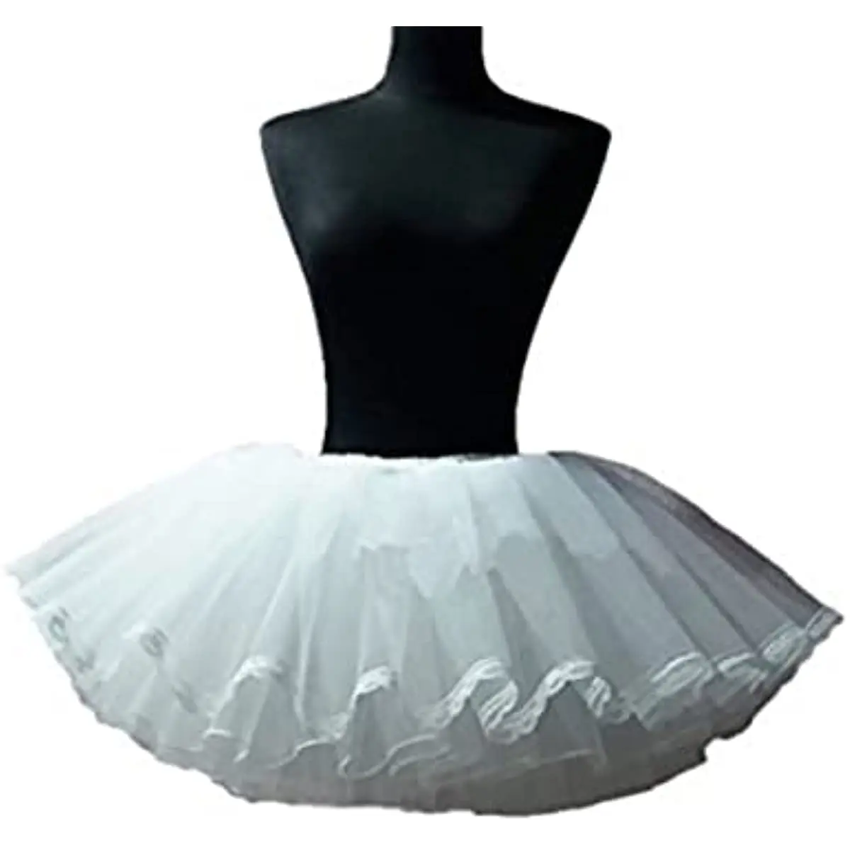 Women'S Petticoat 4 Levels Bubble Skirt Layering Hoopless Tutu Crinoline Underskirts Short Length Mini Puff