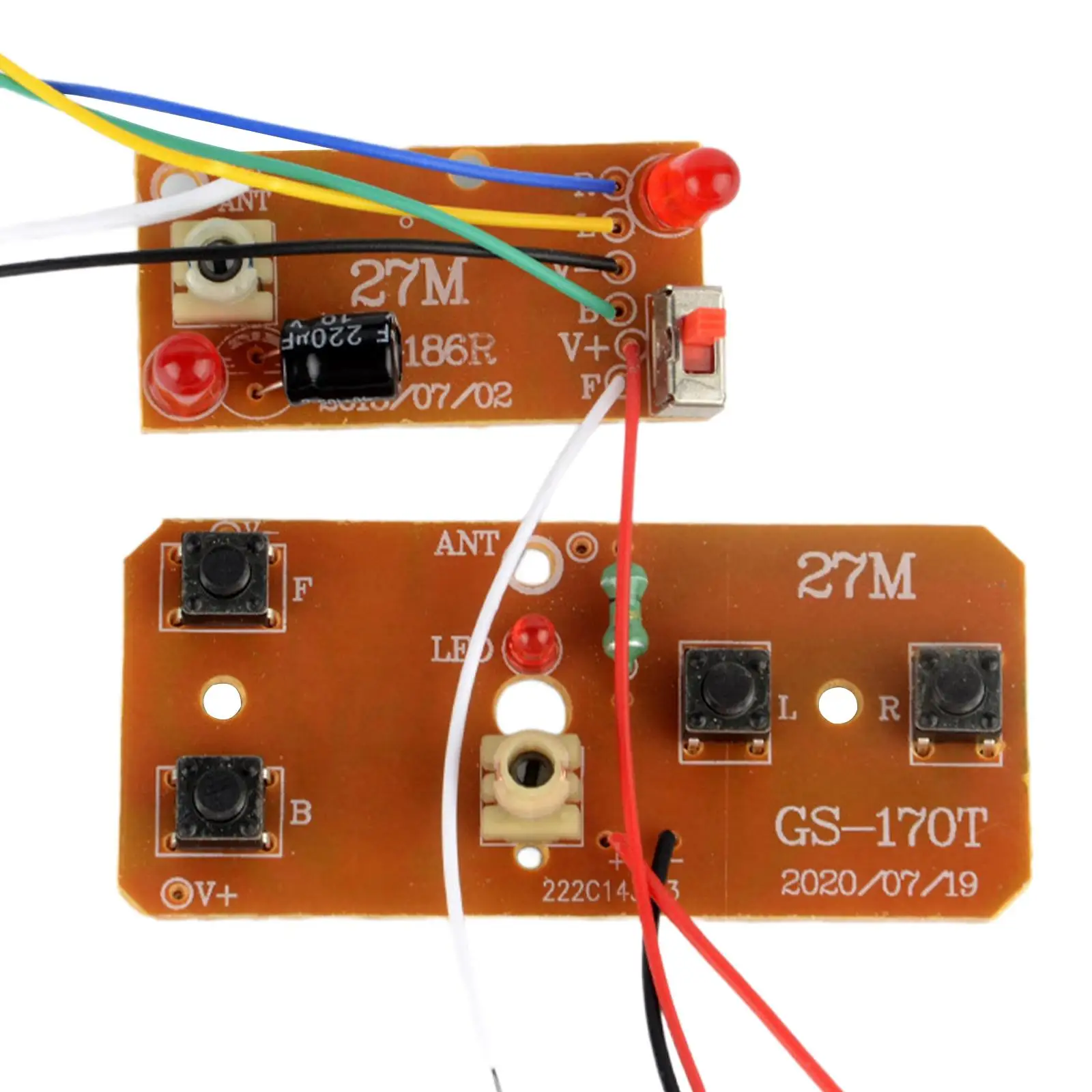 2-częściowy zestaw modułów płytki odbiornika nadajnika Części zamienne DC 3-4,5 V do pojazdów gąsienicowych Model ciężarówki RC Hobby Samochód DIY